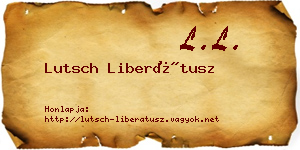 Lutsch Liberátusz névjegykártya